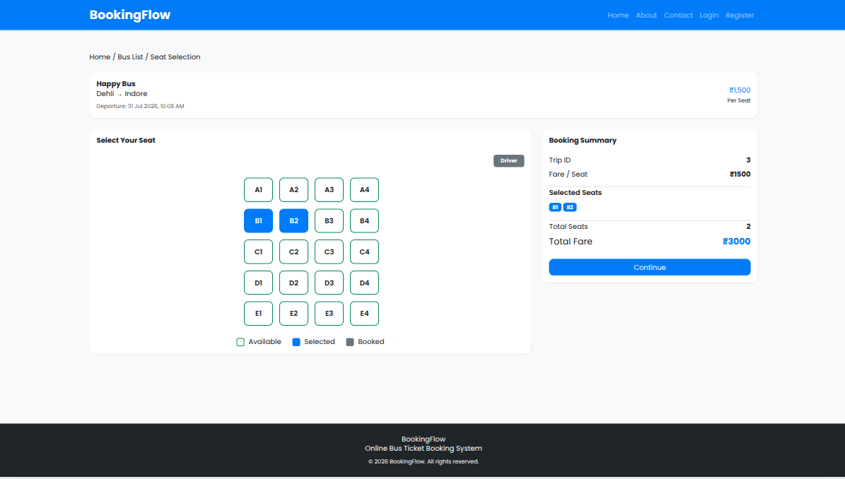 BookingFlow project screenshot